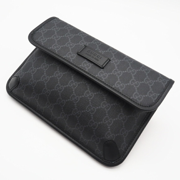 GUCCI GG Supreme PVC and Leather Body Bag 598113, available in black, gray, n... - Picture 3 of 11